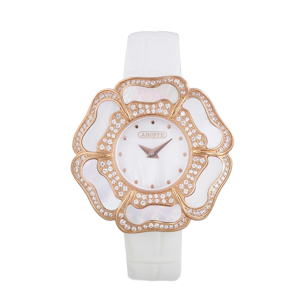 

Abiste Round MOP Face Flower Motif [ABISTE] Watch/9230022 (P White)