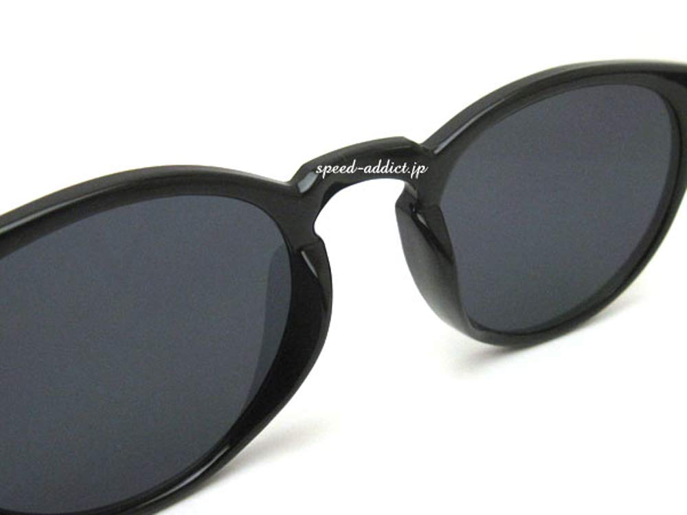 [Design Eyewear] FLAT LENS BOSTON SUNGLASSES (Flat Lens Boston Sunglasses) BLACK × SMOKE