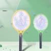 Rechargeable Electric Mosquito Swatter with Large Mesh and Flat Plug - Portable Lightning Type Insect Repellent.