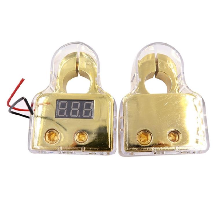 Клеммы автомобильного аккумулятора Разъемы Вольтметр Дисплей Положительный Отрицательный Зажим Аккумулятора Модификация Клеммы Аккумулятора a pair