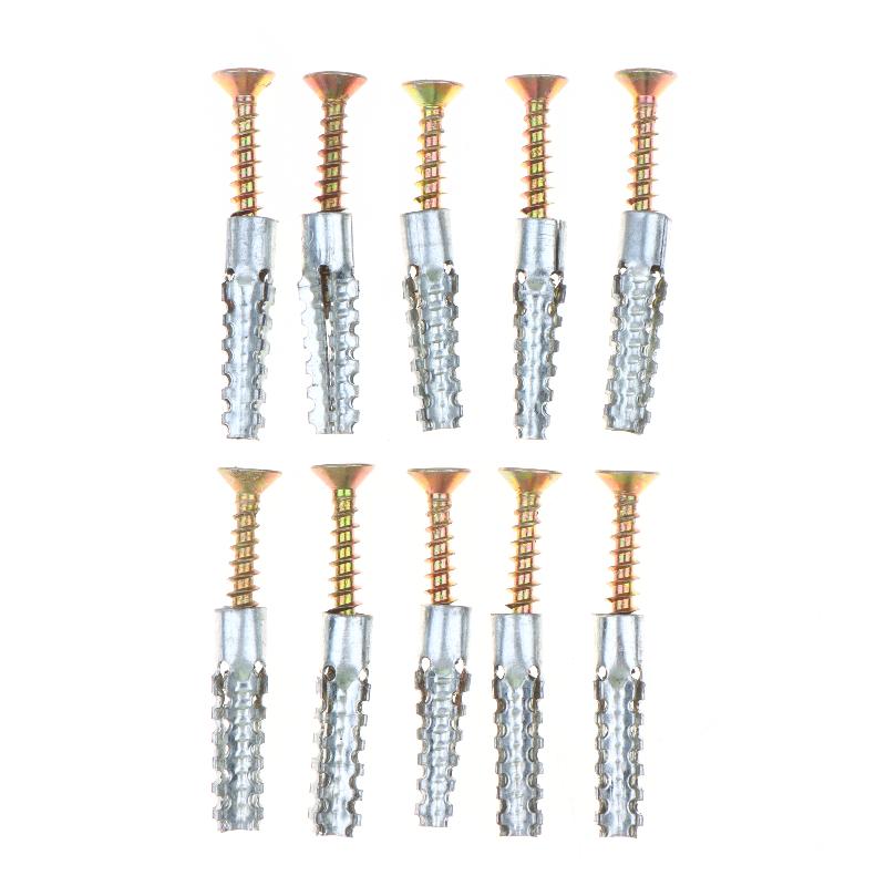 100Set 6/8Mm Wall Anchors And Screws Set Metal Expansion Plug And Self Tapping Screws Kit For Concrete Drywall Mounting