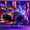 Neon Racing Style Wall Hanging PaintingBlacklight UV ReactionPerfect for decorating the bedroomLiving room and dormitory wall