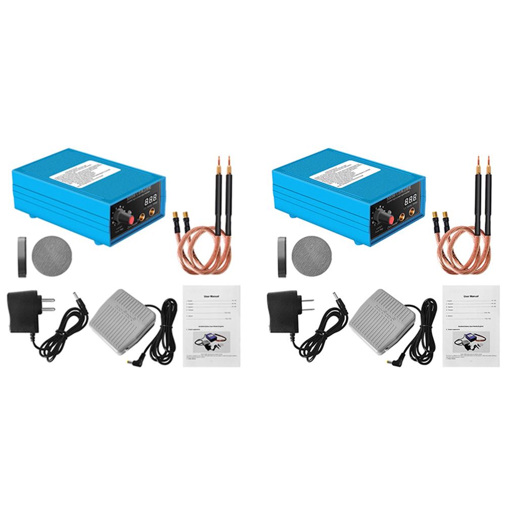 5000W Minipunktsvetsmaskin 10-växlad punktsvetsmaskin 0,1-0,15 mm nickelremsa DIY-punktsvetssats Digital displaysvetsare