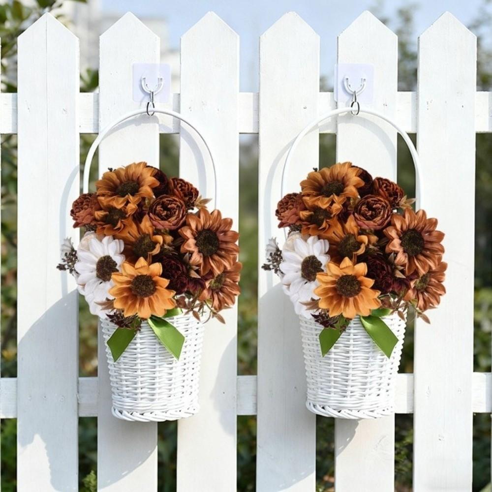 Mixed Floral Vintage Fall Artificial Flower Bunch Sunflower Floral Decor Home Indoor Decor