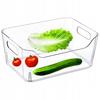 Rectangular transparent refrigerator organizer 23x16x9.5 cm