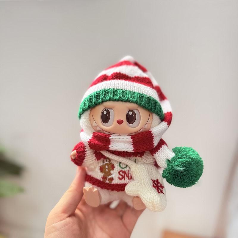 The First, Second and Third Generations of Christmas Baby Clothes Wear 17cm Pendants, and The Clothes Sit with Colored Beads Christmas Set.