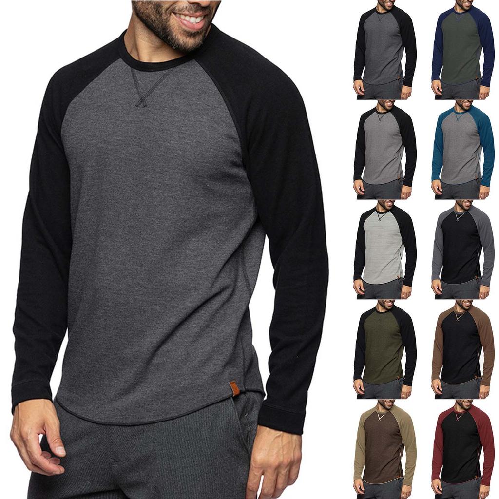 Men'S Button Up Long Sleeved Fashionable Casual Sports Top