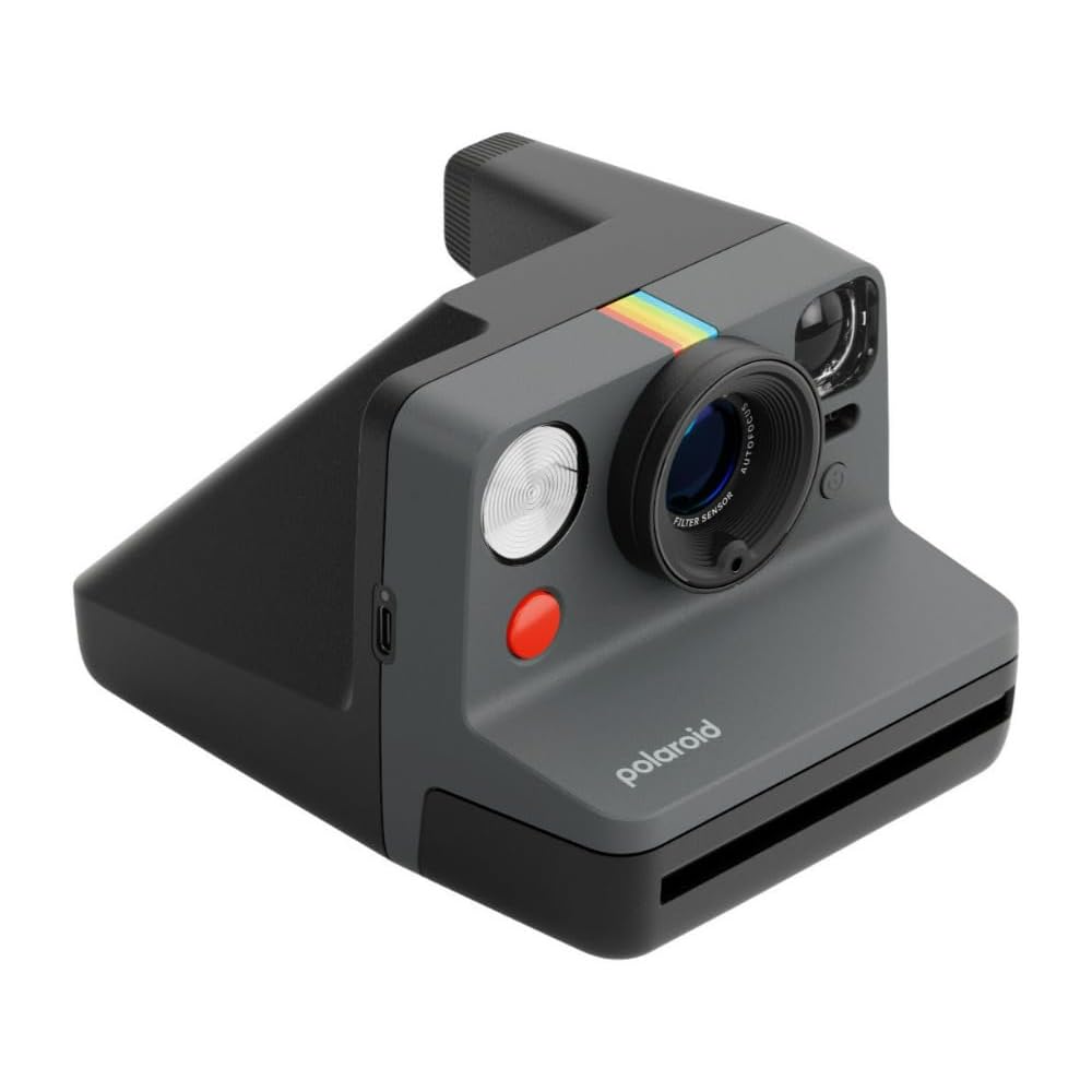 Polaroid Now 3rd Generation I-Type Instant Camera + Film Bundle - Now Black Camera + 8 Color Photos (6572)