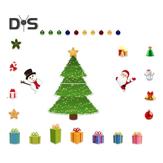 1 Set Christmas Tree Fridge Magnet Waterproof PVC 3D Merry Christmas Refrigerator Magnet Home Kitchen Fridge Locker Car Body Decoration Sticker