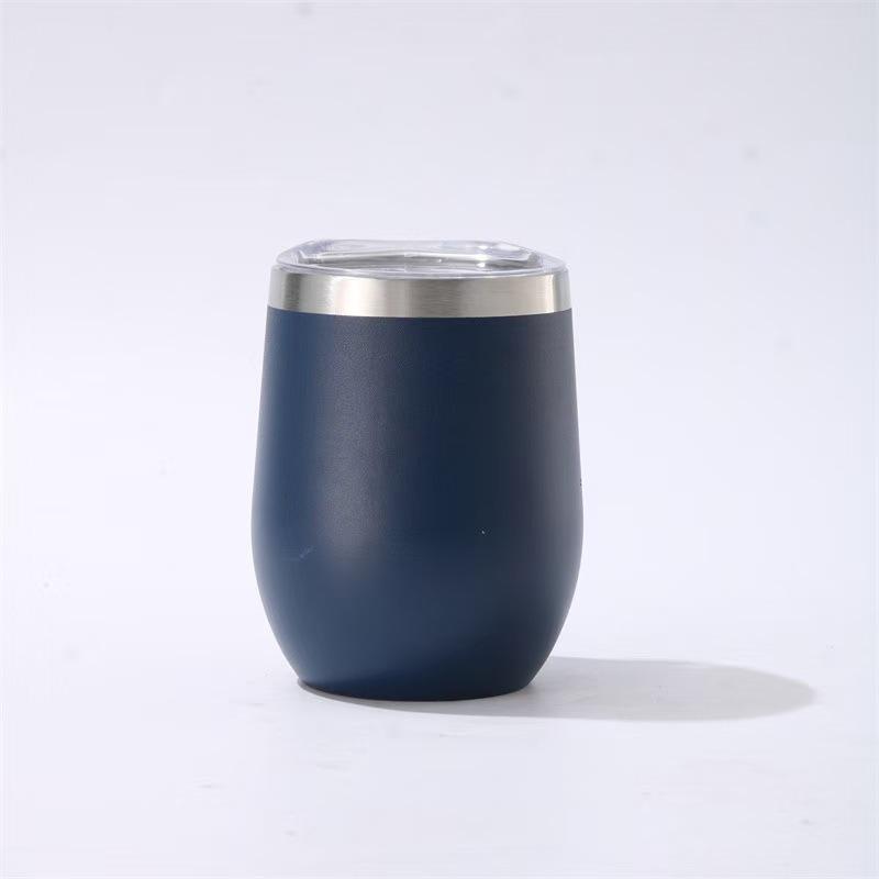 12oz Insulated Eggshell Stainless Steel Wine Glass (U-Shaped, Large Belly)