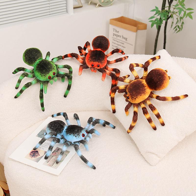 Color Spider Plush Stuffed Toys Cartoon Spider Plush Soft Animals Doll Creative Room Decor Insect Enthusiast Gift
