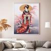 Geisha Full 11CT DIY Stamped Printed Cross-Stitch Kits for Beginners Adults Home Decor Cross Stitch Art and Crafts Kits 40x50cm