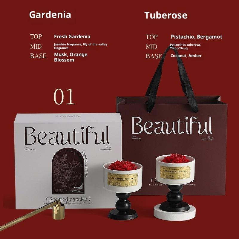 Camellia Scented Candle Premium Sense Bedroom Lasting Fragrance Ornament