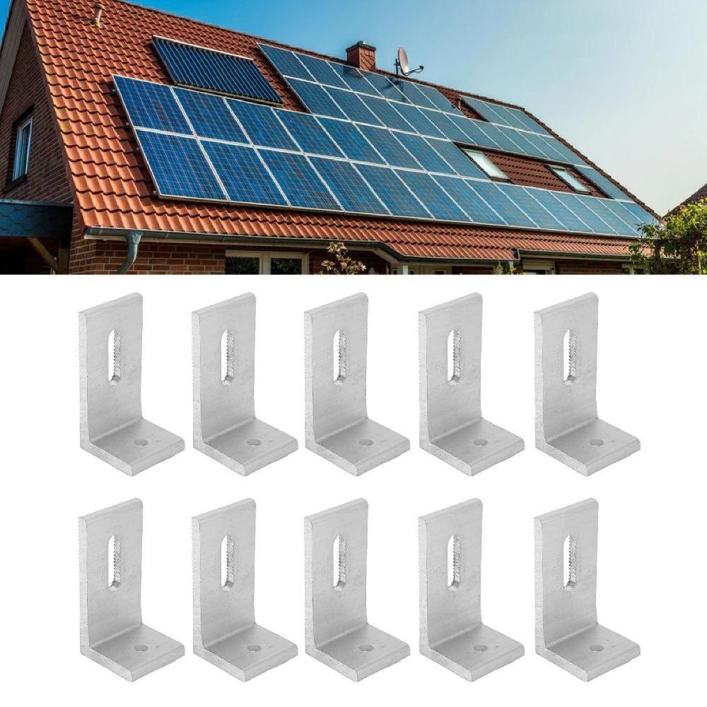 10pcs Heavy Duty Solar Panel Mounting Bracket Photovoltaic Mounting Bracket Roof PV System