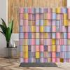 3D Color Stereoscopic Geometric Shower Curtain Abstract Art Bathroom Decoration Waterproof Polyester Bathtub Screen With Hooks