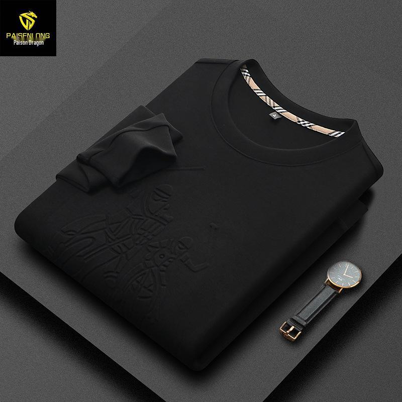 Sweatshirt épais à col rond pour homme Paisenlong 2025: Tendance Européenne & Américaine Automne/Hiver pour l'Âge Moyen à Avancé