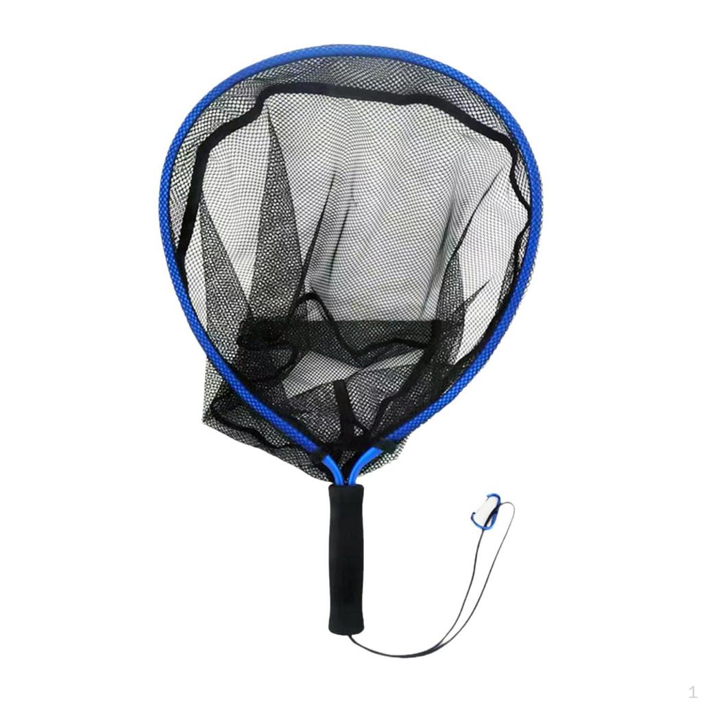Fishing Landing Net Fish Catching with Lanyard for Sports Freshwater Saltwater