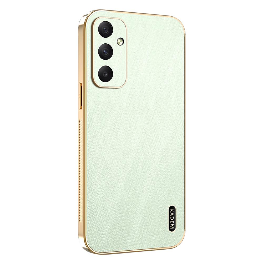 

KADEM For Samsung Galaxy A35 5G Case Electroplating Silk Texture PU+TPU Phone Back Cover Green