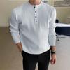 Men's Half-High Collar Button-Down Knit Pullover Sweater for Autumn/Winter