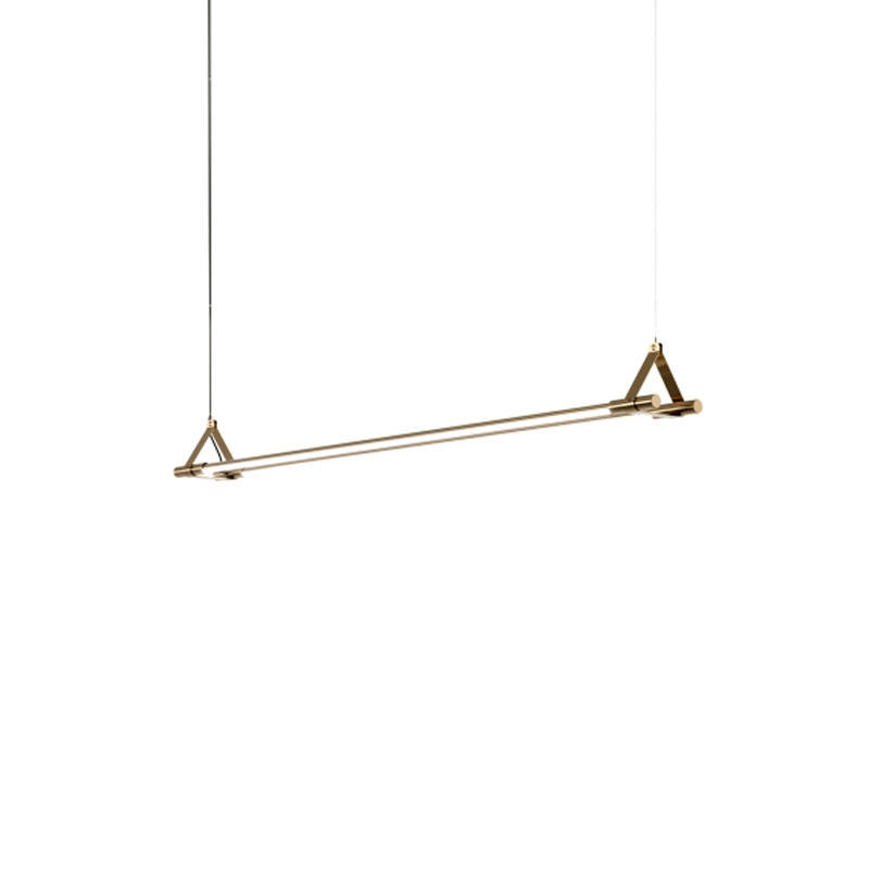 Designer Long Dining Table Lamp, Modern Minimalist Brass Bar Counter Light, Creative Pendant Light for Office or Dining Table