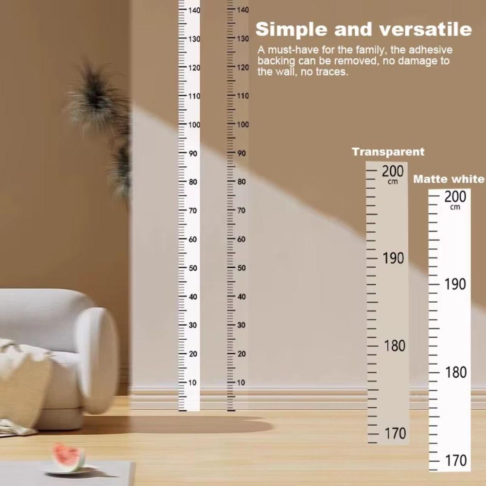 Transparent Growth Chart Waterproof Measuring Ruler Scale Height Ruler  Household