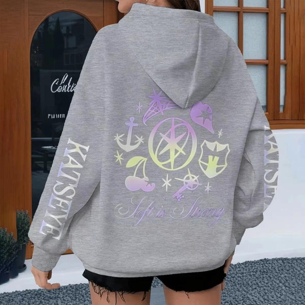 Neue Kpop Vintage Katseye Grunge Grafik Hoodies Damen Herren Popmusik Band Hoody Katseye Mode HipHop Sweatshirt Harajuku Unisex