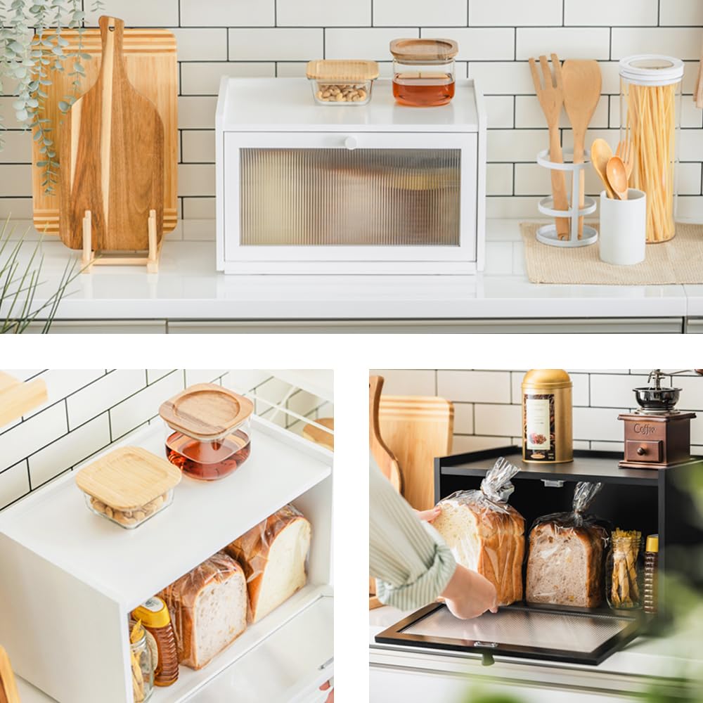 Takeda Corporation White 42 x 27 x 26 cm Bread case 1 tier [Bread/Storage/Storage] LN-H-BC1WH