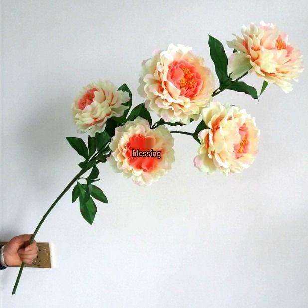 Peony Silk Flower: Large, Single-Head Tabletop/Floor Decoration