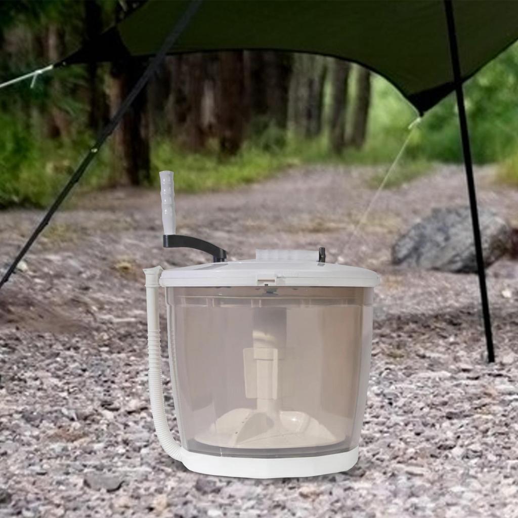 Compact Hand-Cranked Laundry System for Travel