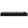 Bed Frame with Storage and Shelf Black Oak 80 X 200 Cm