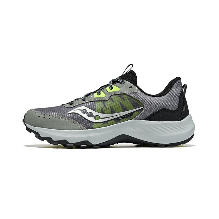 Saucony Aura Tr Comfortable Cushioning Mesh Durable Breathable Low-Top Casual Running Shoes Men sneaker Gray Yellow S20862-100