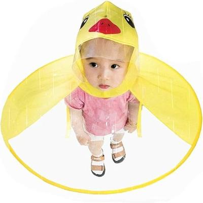 PVC Regenjacke Cartoon Regenschirm Hut Niedliche UFO-Umhänge für Kleinkinder