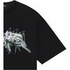 WE11DONE Ss23 Rundhals Bedrucktes Brustmuster Pullover Kurzarm T-Shirt Unisex T-Shirt Schwarz WD-TT1-23-822-U-BK