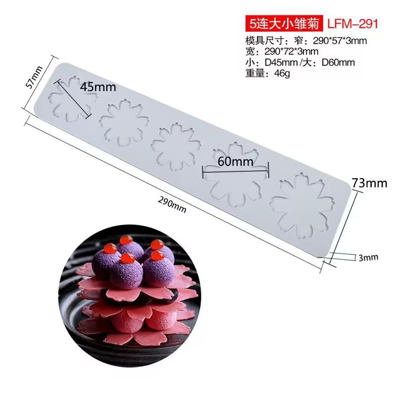 Verschiedene Blatt-Schmetterling Blume Silikon Kuchenspitze Form Schneeflocken Hirsch Form Fondant Form Kuchen Dekorationswerkzeug Küchenbackform