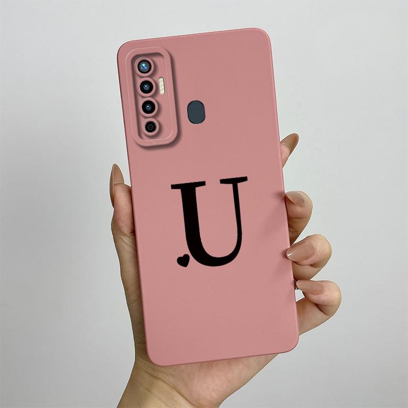 Funda for Tecno Camon 17 Case 4GB/6GB 128GB 6.6” Cute Letters Soft TPU Shockproof Liquid Silicone Phone Cover For Tecno Camon 17