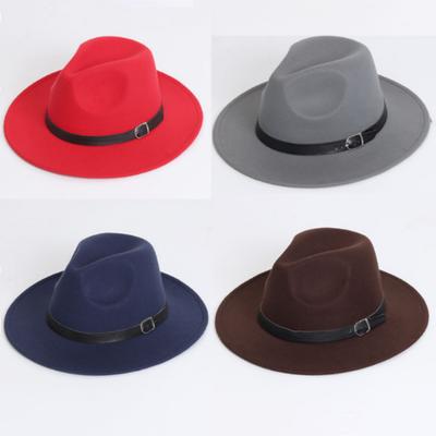 Vintage Fedora Hat British Retro Felt Jazz Hat Cowboy Hat Felt For Wedding Travel Business Gatherings