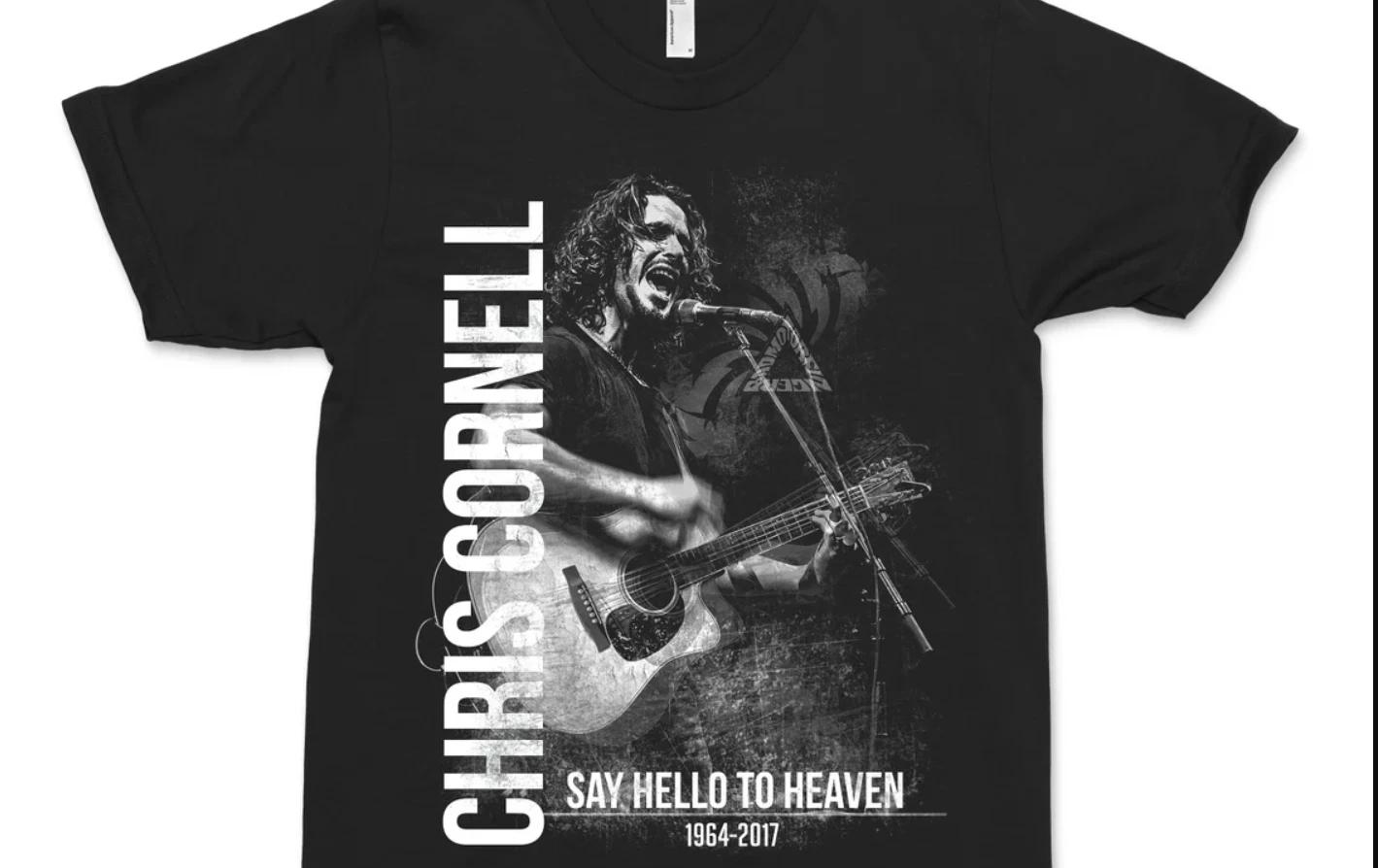 New popular Chris Cornell Tribute singer Black men All size Shirt L