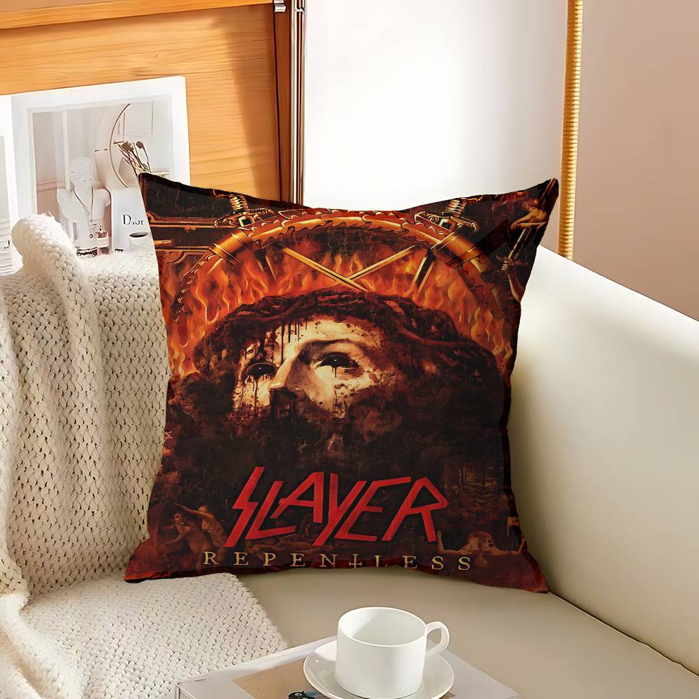 Slayer Heavy Metal Rock Band Pillow Gift Home Office Decoration Pillow Bedroom Sofa Car Cushion CoverPillow Case