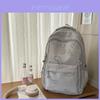 Nylon Student Backpack With Butterfly Print Waterproof Design For High School Girls