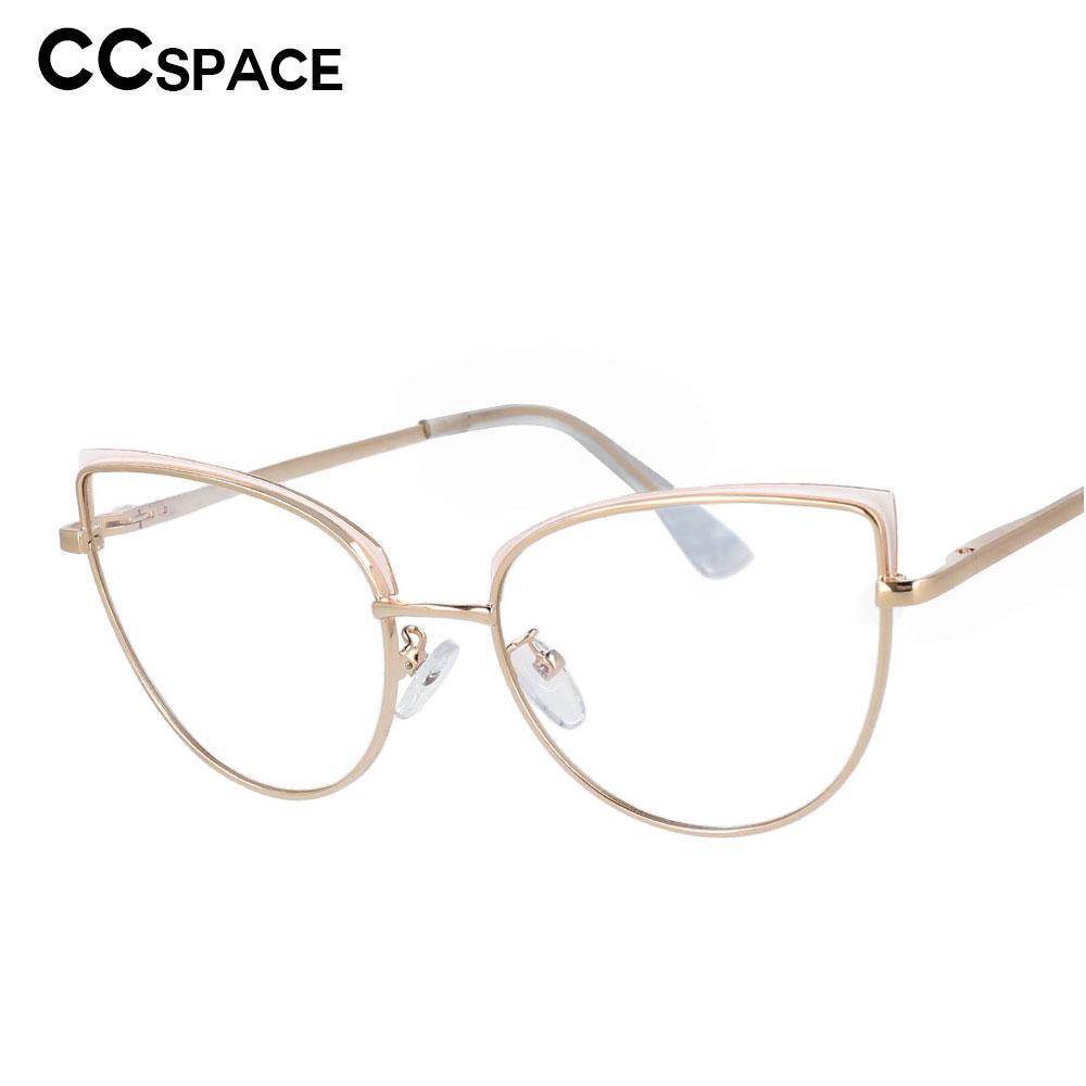 53101 Cat Eye Anti Blue Metal Brand Glasses Frames Women Optical Fashion Computer Eyeglasses
