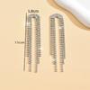 Shiny Full Rhinestone Drop Earrings For Women Fashion Exaggerated Long Tassel Earring Bridal Wedding Evening Party Ear Zircon