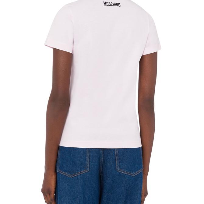 MOSCHINO Small Goose Cotton Jersey Short Sleeve T-Shirt