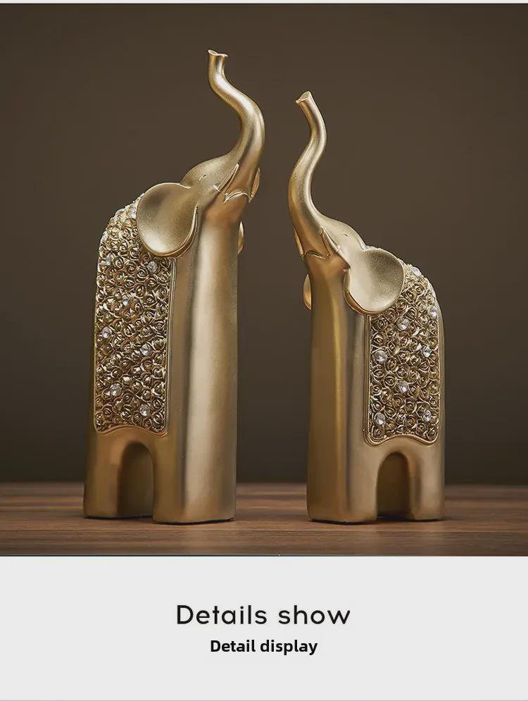 Ornamente retro chinezești cu elefant, mamă și copil, pentru decor de casă și birou - Atrage bogăția și averea, livrare gratuită