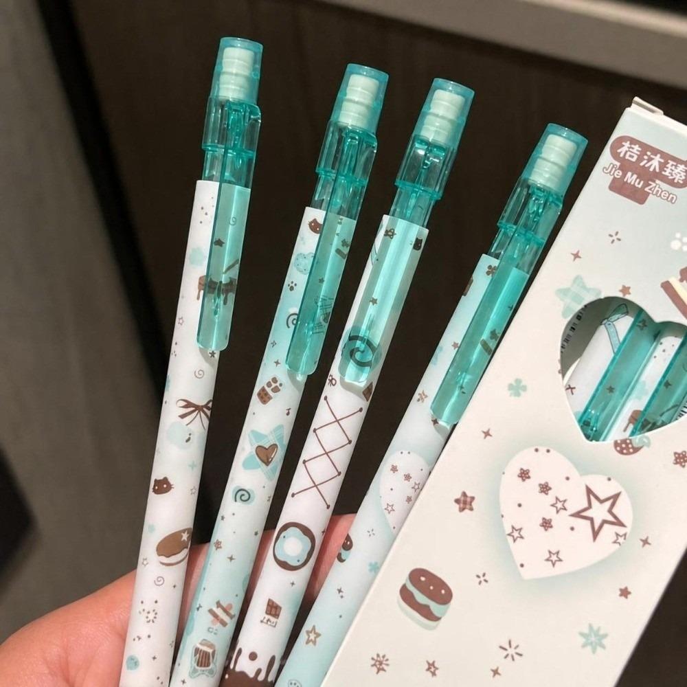 4pcs 0.5mm 2B Lead Mechanical Pencil Set Break Resistant Student Writing Pencil Back To School