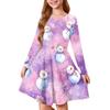 Girls' Princess Dress - Long Sleeve A-Line T-Shirt Dress Christmas Day