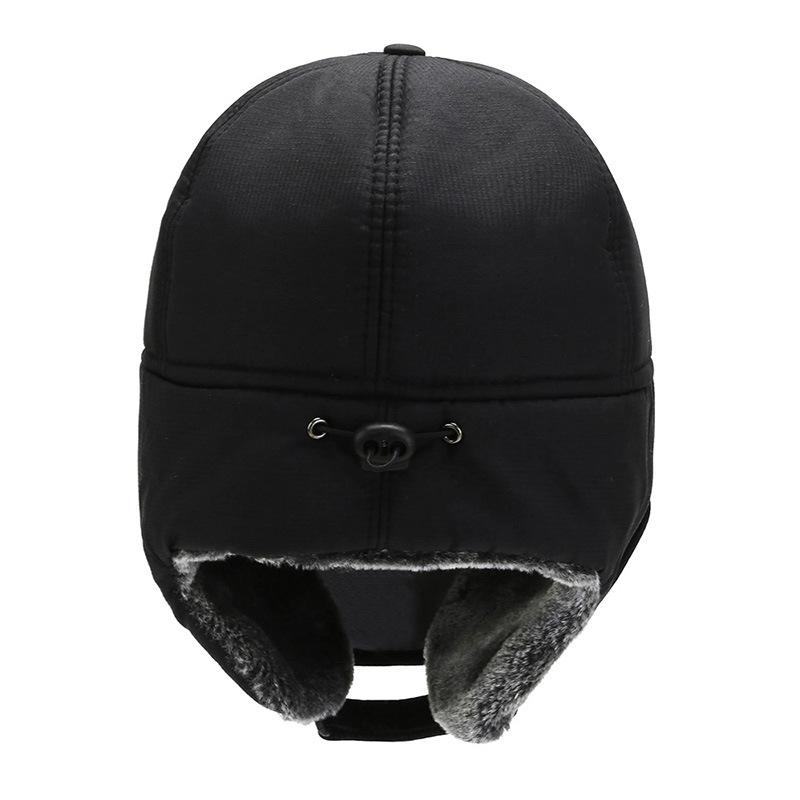 Hat Men's Winter Outdoor Riding Plus Velvet Thickened Ear Protection Warm Cold Protection Cotton Hat Pullover Lei Feng Hat