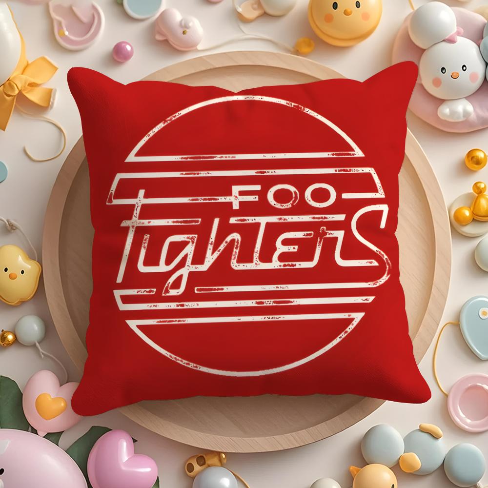 Foo F-Fighters Band Cushion Cover Home & Car Multi-Scene Pillow Cover - Reversible, Soft & Durable for Daily Use