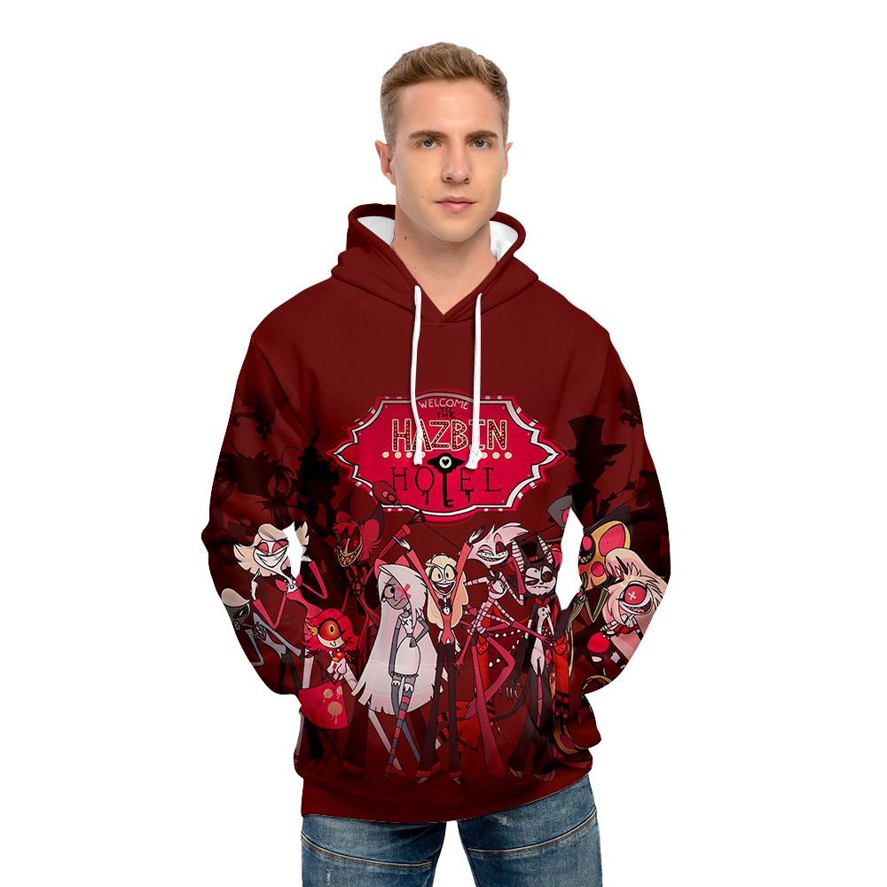 

Mens Womens Hoodie Hazbin Hotel Anime Hoodies Anime Streetwear Harajuku Casual Printed Hooded Pullover Sweatshirts