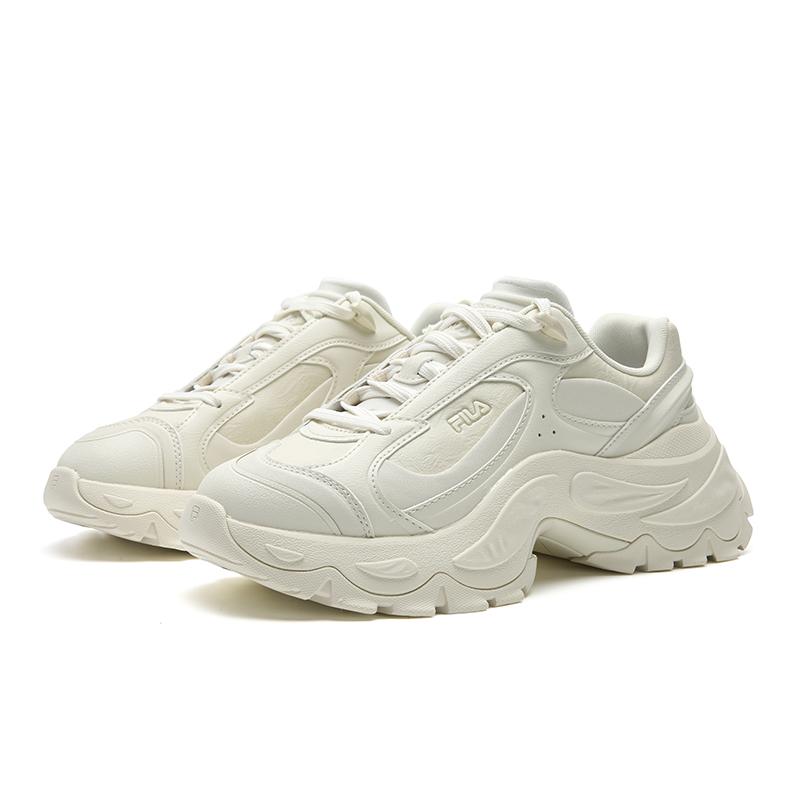 FILA SOFIA 4 Cushioning Abrasion Resistant Height Increasing Low top Chunky Sneakers Women's Asparagus White F12W611131FWA