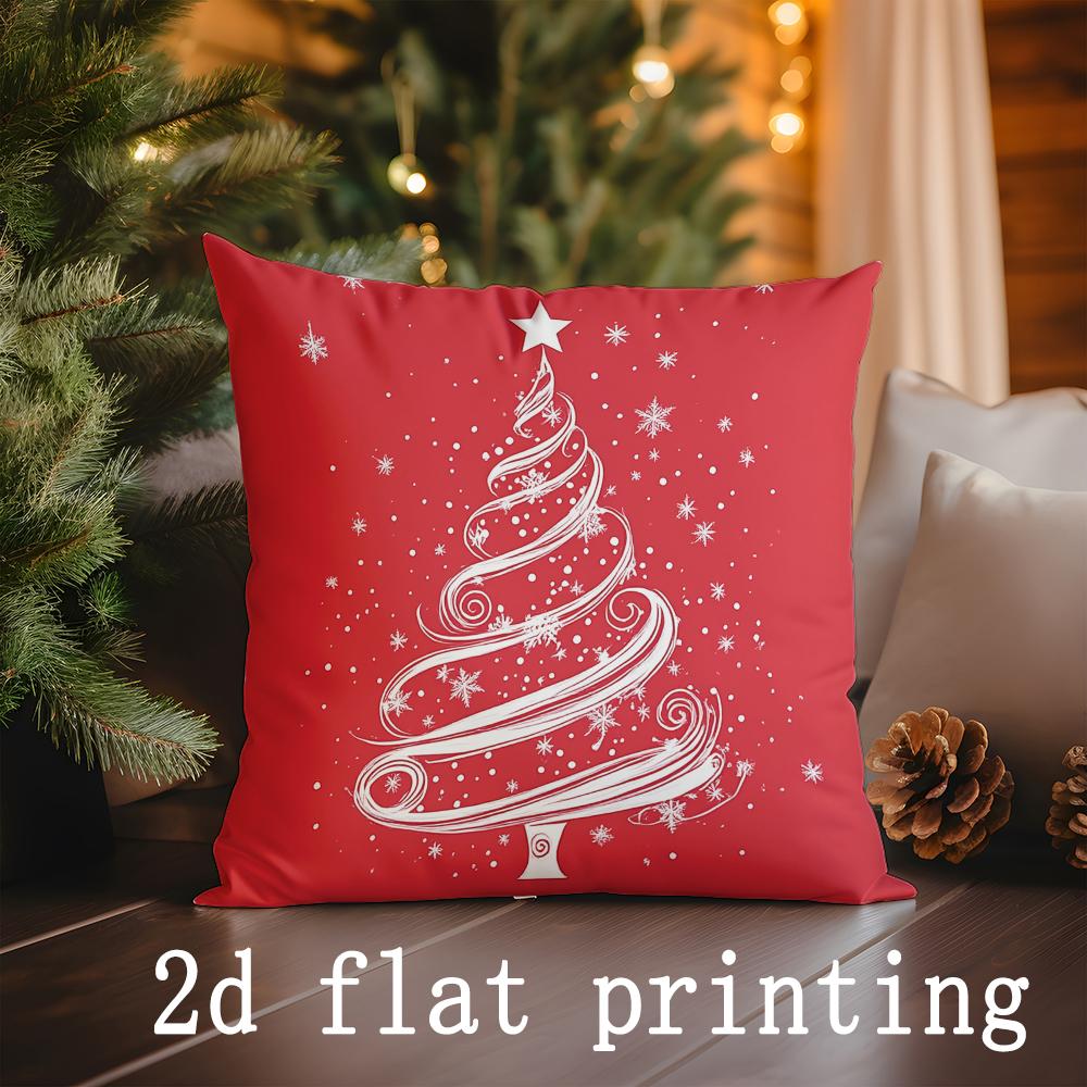 

Home Decor Christmas-themed Pillows: Gingerbread & Snow Designs Pattern Cushion Cover Suitable for Sofa Bedroom Car Pillow Cover 16x16Inch